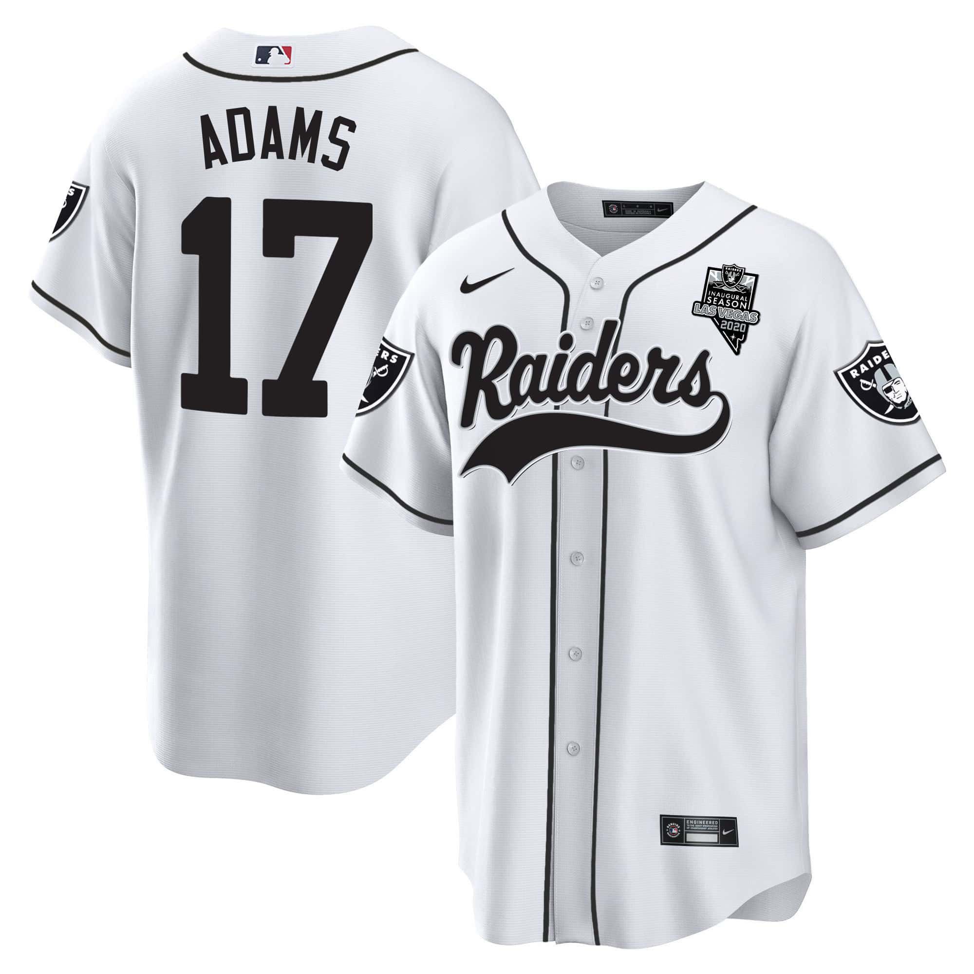 Men Oakland Raiders 17 Adams White 2024 Nike Vapor Baseball NFL Jersey